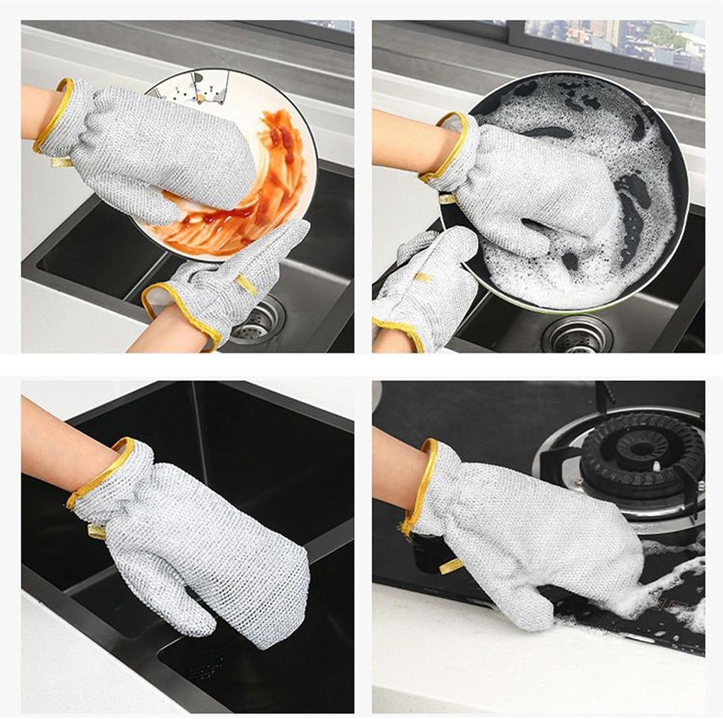 ScrubGuard™ Wire Dishwashing Gloves ( pack of 2 pair )