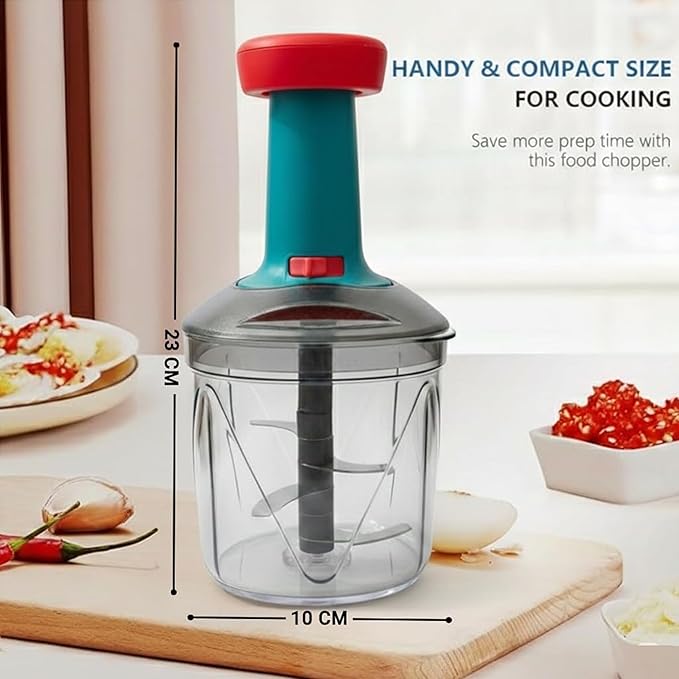 1100 ml Manual Hand Press Vegetable Chopper for Kitchen