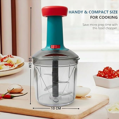 1100 ml Manual Hand Press Vegetable Chopper for Kitchen
