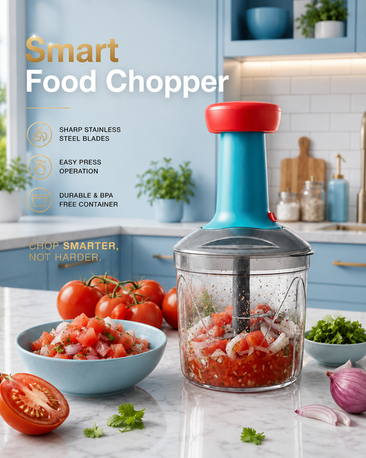 1100 ml Manual Hand Press Vegetable Chopper for Kitchen